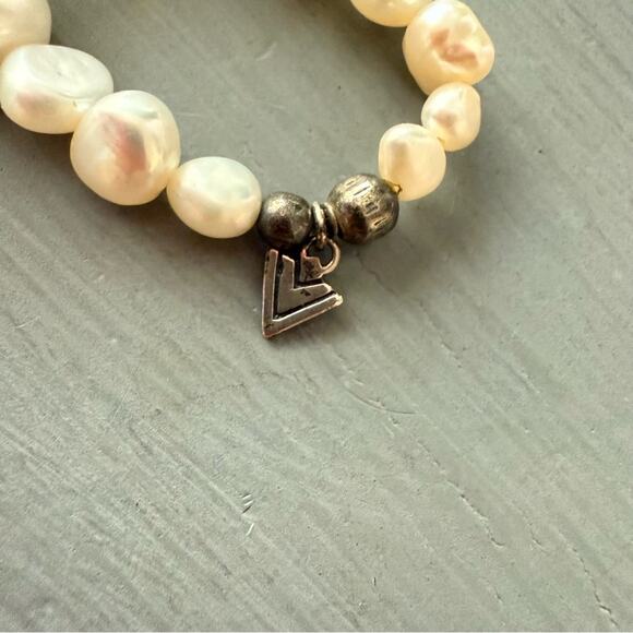 Silpada 925 Silver Beaded Stretch Goddess Freshwater Pearl Bracelets Set of 3 - Picture 5 of 8